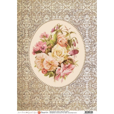 Декупажная карта "Большой букет" 1629-CA