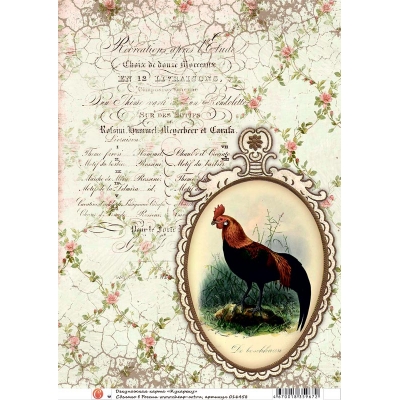Декупажная карта "Кукареку" 16458-CA