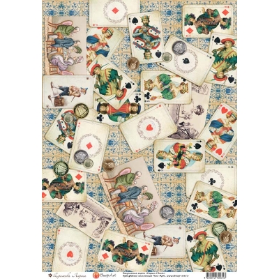 Декупажная карта "Играем в вист" 8605-CA