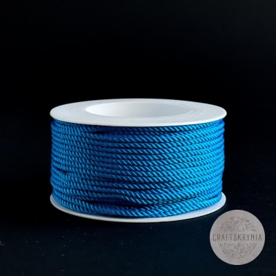 фото декоративный шнур голубой  диаметр 2,2 мм