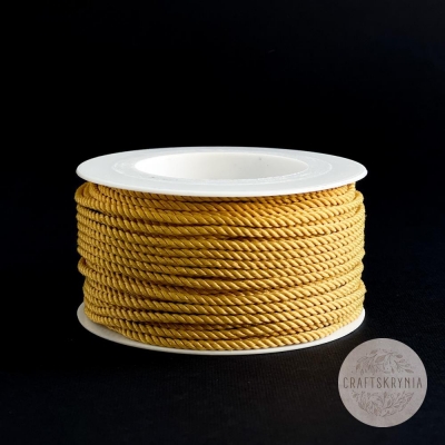 фото декоративный шнур   золотисто-жёлтый,    диаметр 2,2 мм