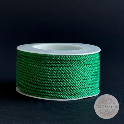 фото декоративный шнур зелёный,    диаметр 2,2 мм