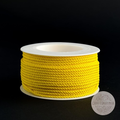 фото декоративный шнур  жёлтый,    диаметр 2,2 мм