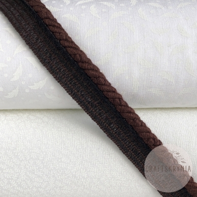 фото шнур кант вшивной хлопковый, цвет коричневый, bs-6/b-22,  диаметр 6 мм