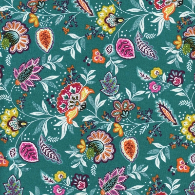 Ткань TONES EXOTIC FLORAL TEAL