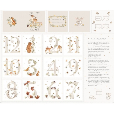 ПАНЕЛЬ  Dear Stella Fabrics 36" WIDE COUNT ON ME BOOK PANEL 