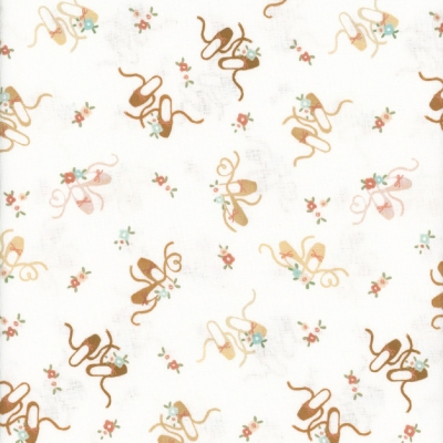 фото тканина dear stella fabrics return of the jete what's your pointe? white
