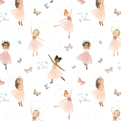 фото тканина dear stella fabrics return of the jete return of the jete white