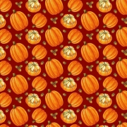 фото тканина tossed pumpkins and acorns  