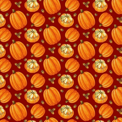 Тканина Tossed Pumpkins and Acorns  