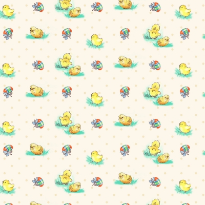 фото ткань для пэчворка   bunny tails   cream chick and egg 
