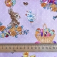 Ткань для пэчворка   Bunny Tails   Pink Bunny and Basket