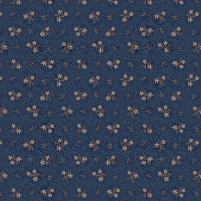 фото  ткань для  рукоделия blue sweet flower by pam buda country meadow