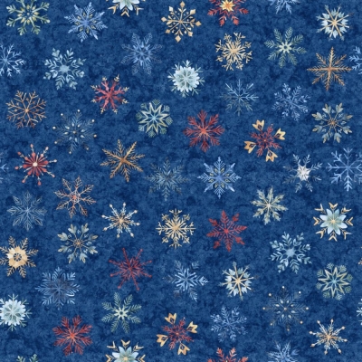 Тканина Snowflake Dance Blue Digital Blue