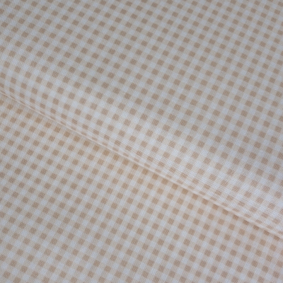 фото  ткань для рукоделия в клеточку  almond 
