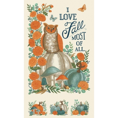 Тканина I Love Fall Most Of All 56147-11 Warm White Panel by Deb Strain for Moda Fabrics