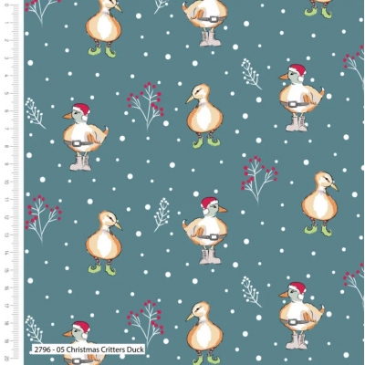 фото  ткань новогодняя рождественские утки craft cotton company