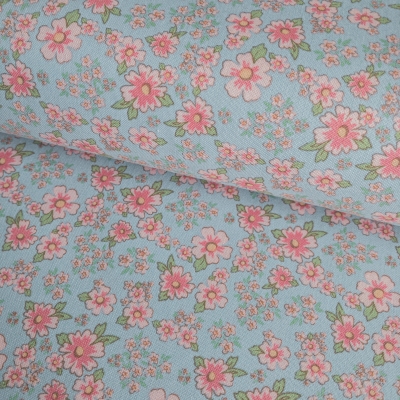 фото  ткань для рукоделия mini print blue