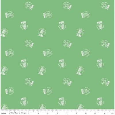 фото тканина pixie noel 2 green snow globe