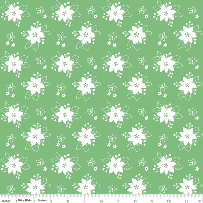 фото тканина pixie noel 2 floral green