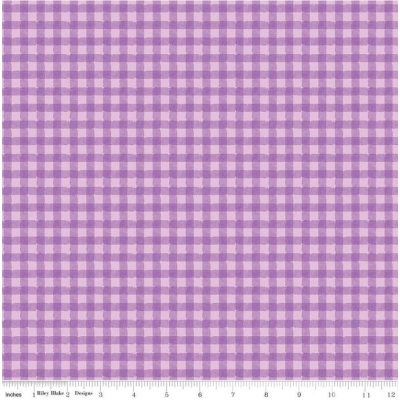 Тканина Strength in Lavender Gingham Lavender by Riley Blake Designs