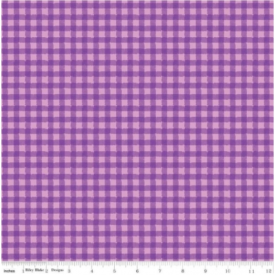 Тканина Strength in Lavender Gingham Violet by Riley Blake Designs