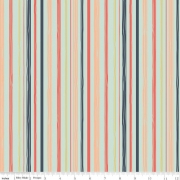 фото  ткань woodland spring stripe aqua by riley blake