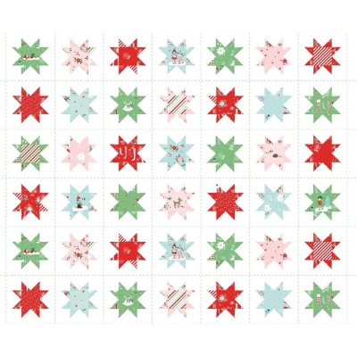 Тканина панель Pixie Noel 2 - Cheater Print Multi  91,5см  X 110 см