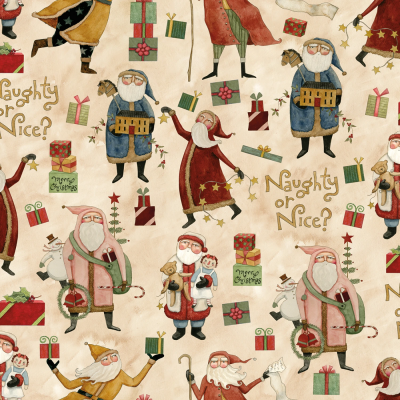 фото тканина naughty or nice main parchment by teresa kogut
