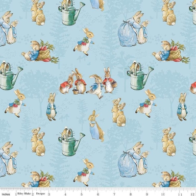 фото тканина the tale of peter rabbit    main blue  