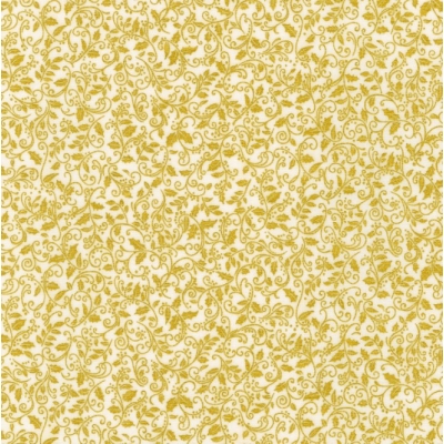 Тканина з золотим глітером HOLLY SCROLLS IVORY