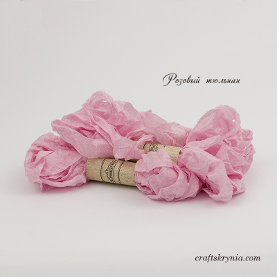 фото шебби-лента, цвет розовый тюльпан, 1м