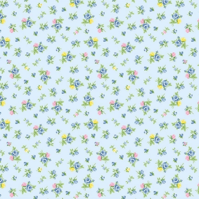 фото тканина timeless treasures fabrics cottage charm tossed tiny rose blue