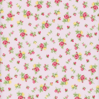 фото тканина timeless treasures fabrics cottage charm tossed tiny rose pink