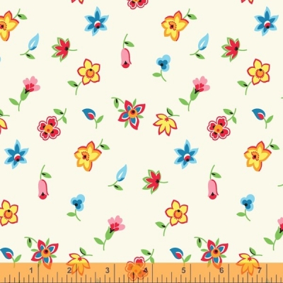 Ткань для рукоделия    Floral Toss Ivory