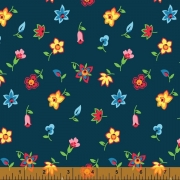 фото ткань для рукоделия    floral toss navy