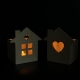 Свічник "Милий будинок" + свічка світлодіодна + батарейка
